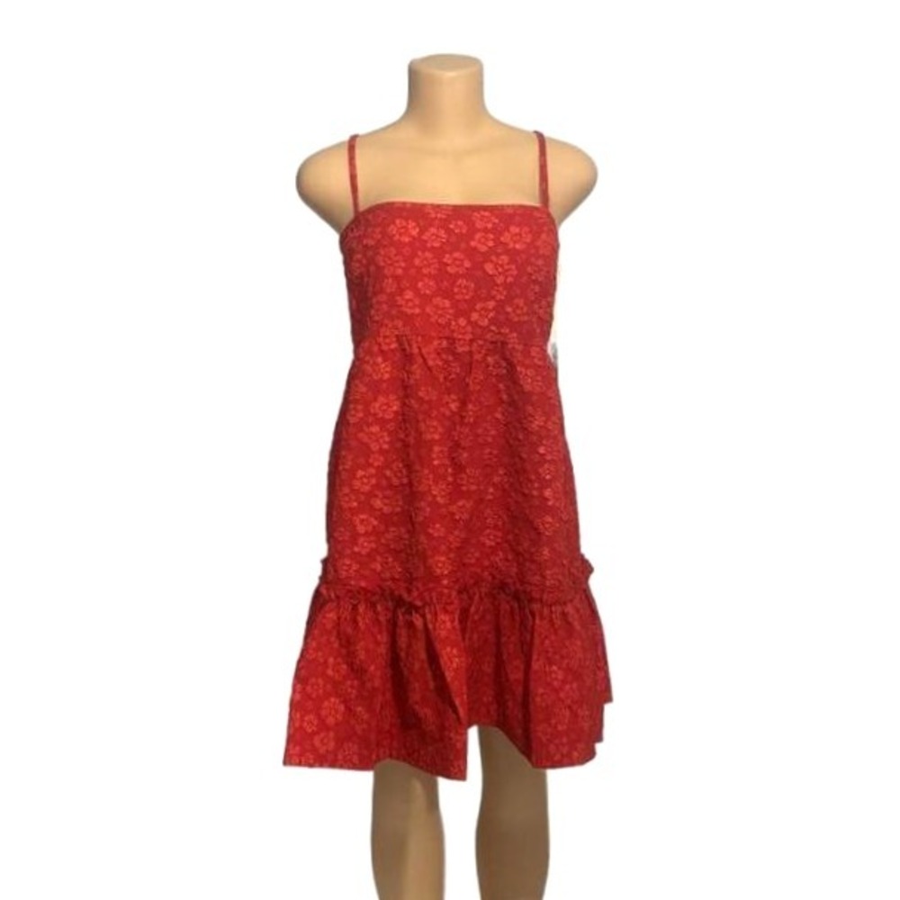 (New) Cece Red‎ Floral Patterned Mini Dress with Spaghetti Straps